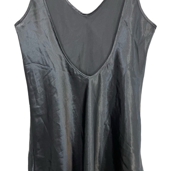 INTIMATE MOODS Satin Black VINTAGE Chemise Nighty Lingerie USA Made Slip sz M - Picture 15 of 16